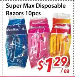 Bestco Food Mart Super Max Disposable Razors 10pcs offer