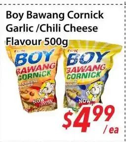 Bestco Food Mart Boy Bawang Cornick Garlic / Chili Cheese Flavour offer