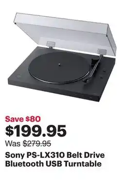 Best Buy Sony PS-LX310 Belt Drive Bluetooth USB Turntable offer