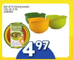 Rossy Set of 3 mixing bowls offer
