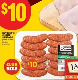No Frills Butcher's choice sausage offer