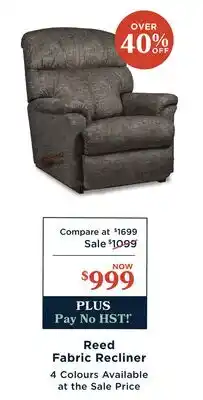 La Z Boy Reed Fabric Recliner offer