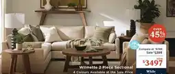 La Z Boy Wilmette 2 Piece Sectional offer