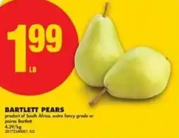 No Frills Bartlett pears offer