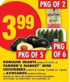 No Frills Cucumbers and Avocados offer