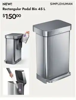 Linen Chest Simplehuman Rectangular Pedal Bin offer