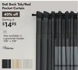 Linen Chest Dali Back Tab/Rod Pocket Curtain offer