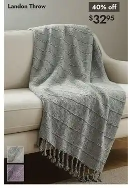 Linen Chest Landon Throw offer