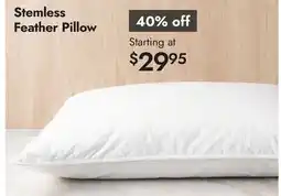 Linen Chest Stemless Feather Pillow offer