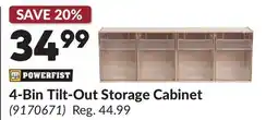 Princess Auto 4-Bin Tilt-Out Storage Cabinet offer