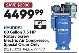 Princess Auto 80 Gallon 7.5 HP Rotary Screw Electric Air Compressor offer