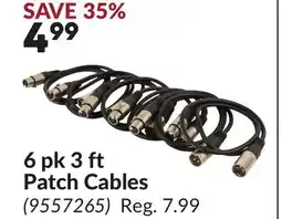 Princess Auto 6 pk 3 ft Patch Cables offer