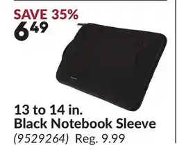 Princess Auto 13 to 14 in. Black Notebook Sleeve offer