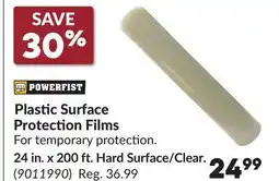 Princess Auto Plastic Surface Protection Films 24 in. x 200 ft. Hard Surface/Clear offer