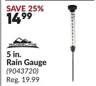 Princess Auto 5 in. Rain Gauge offer