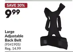Princess Auto Large Adjustable Back Belt offer