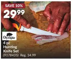 Princess Auto 4 pc Hunting Knife Set offer