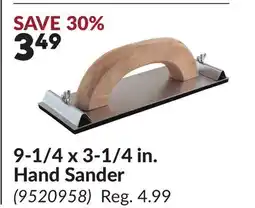 Princess Auto 9-1/4 x 3-1/4 in. Hand Sander offer