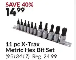 Princess Auto 11 pc X-Trax Metric Hex Bit Set offer