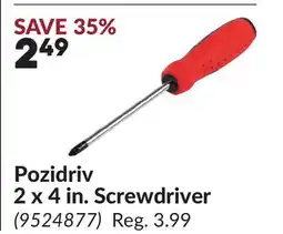 Princess Auto Pozidriv 2 x 4 in. Screwdriver offer