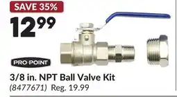 Princess Auto 3/8 in. NPT Ball Valve Kit offer