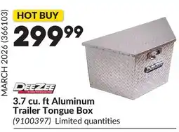 Princess Auto 3.7 cu. ft Aluminum Trailer Tongue Box offer