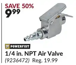 Princess Auto 1/4 in. NPT Air Valve offer
