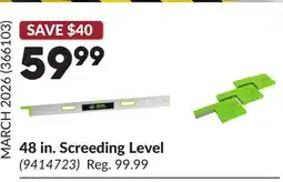 Princess Auto 48 in. Screeding Level offer