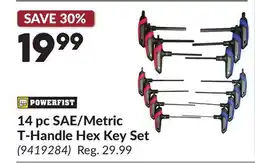 Princess Auto 14 pc SAE/Metric T-Handle Hex Key Set offer