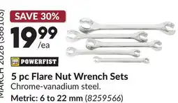 Princess Auto 5 pc Flare Nut Wrench Sets offer