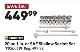 Princess Auto 20 pc 1 in. dr SAE Shallow Socket Set offer