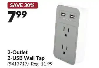 Princess Auto 2-Outlet 2-USB Wall Tap offer