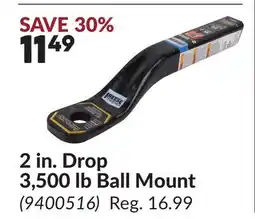 Princess Auto 2 in. Drop 3,500 lb Ball Mount offer