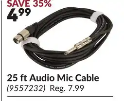 Princess Auto 25 ft Audio Mic Cable offer