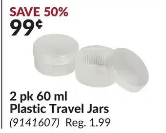 Princess Auto 2 pk 60 ml Plastic Travel Jars offer