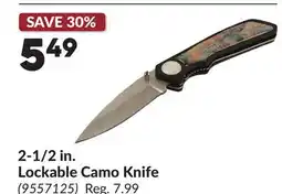 Princess Auto 2-1/2 in. Lockable Camo Knife offer