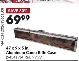 Princess Auto 47 x 9 x 5 in. Aluminum Camo Rifle Case offer