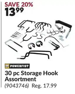 Princess Auto 30 pc Storage Hook Assortment offer