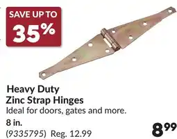 Princess Auto Heavy Duty Zinc Strap Hinges offer