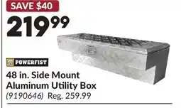 Princess Auto 48 in. Side Mount Aluminum Utility Box offer