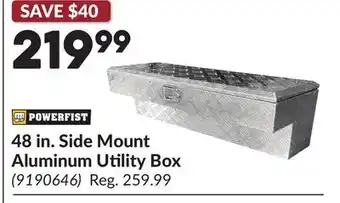 Princess Auto 48 in. Side Mount Aluminum Utility Box offer