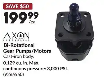 Princess Auto Bi-Rotational Gear Pumps/Motors offer