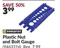 Princess Auto Plastic Nut and Bolt Gauge offer