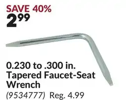 Princess Auto 0.230 to .300 in. Tapered Faucet-Seat Wrench offer
