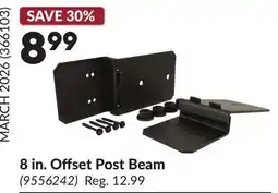 Princess Auto 8 in. Offset Post Beam offer