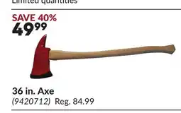 Princess Auto 36 in. Axe offer