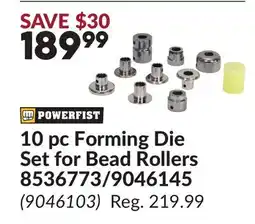 Princess Auto 10 pc Forming Die Set for Bead Rollers 8536773/9046145 offer