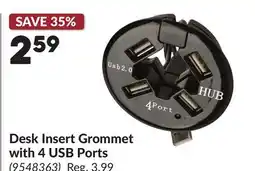 Princess Auto Desk Insert Grommet with 4 USB Ports offer