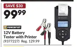 Princess Auto 12V Battery Tester with Printer offer