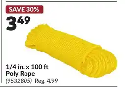 Princess Auto 1/4 in. x 100 ft Poly Rope offer